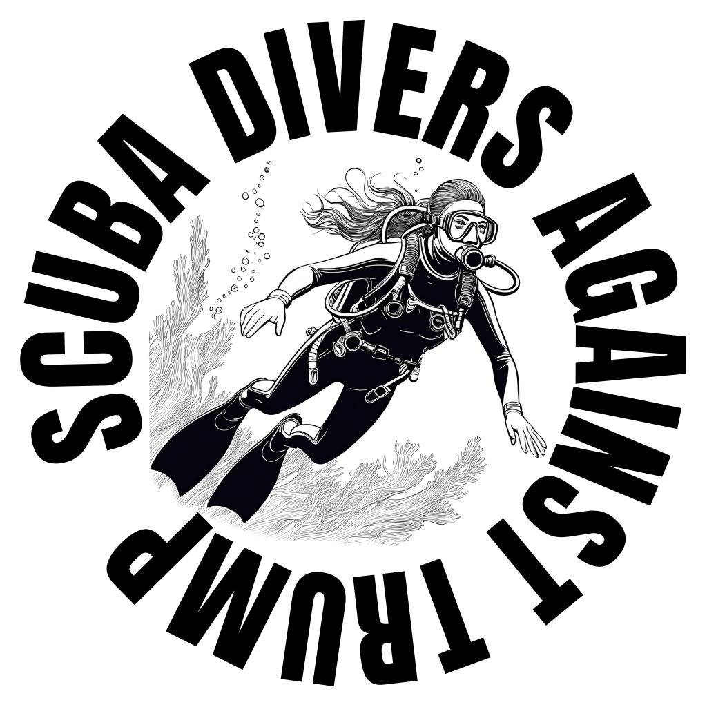 scuba divers against Donald Trump